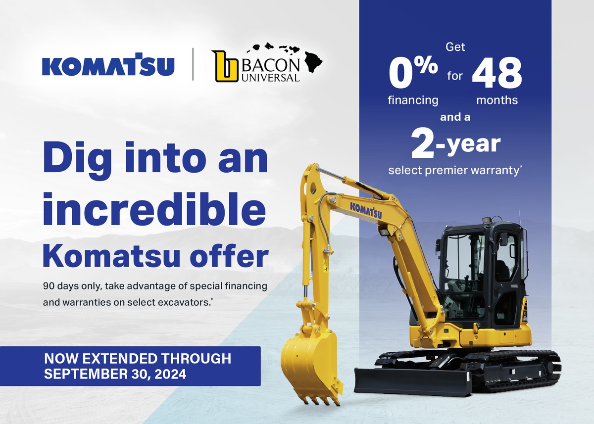 Dig into an Incredible Komatsu Offer - 0% for 48 Months and a 2-Year Select Premier Warranty