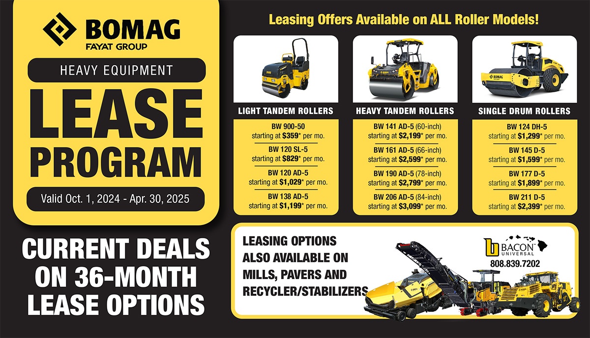 BOMAG Heavy Equipment Lease Program